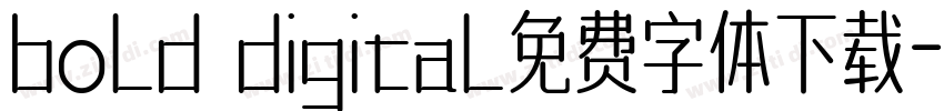 bold digital免费字体下载字体转换